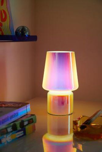 Iridescent Little Glass Lamp - Pearl Dia: 12.5cm x H: 21cm at - Urban Outfitters - Modalova