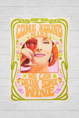 UO Exclusive Drink Some Wine A4 Wall Art Print - Orange ALL at Urban Outfitters - Printed Weird - Modalova