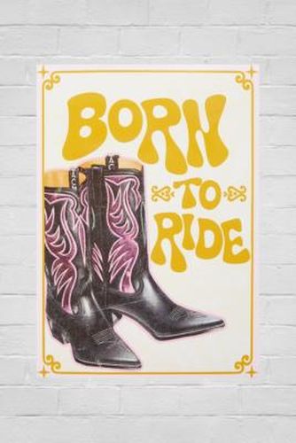 UO Exclusive Born To Ride A4 Wall Art Print - Yellow ALL at Urban Outfitters - Printed Weird - Modalova