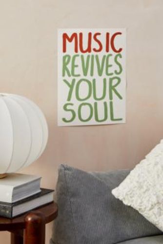 Lune Club Music Revives Your Soul 30x40 Wall Art Print at - Urban Outfitters - Modalova