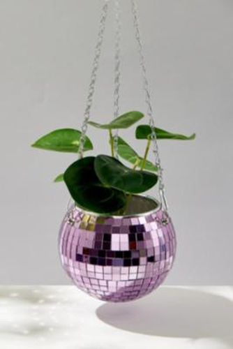 Lilac Disco Ball Hanging Planter - Lilac ALL at - Urban Outfitters - Modalova