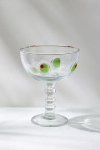 Olive Pearl Glass Coupe - Green ALL at - Urban Outfitters - Modalova