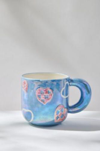 Heart Stamp Mug - Blue ALL at - Urban Outfitters - Modalova