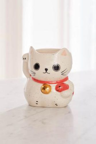 Lucky Cat Mug - White ALL at - Urban Outfitters - Modalova