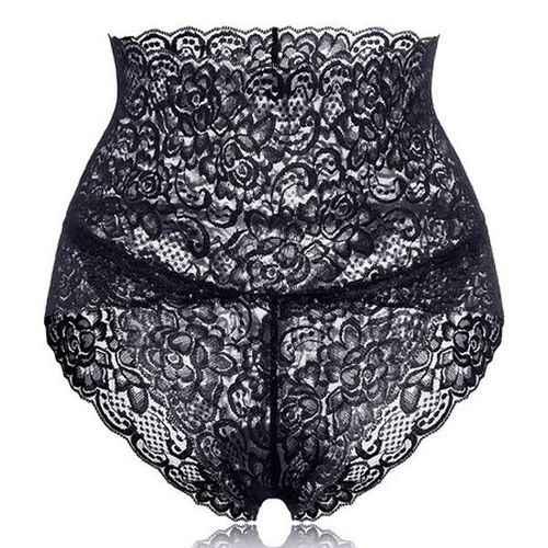 High Waisted Lace Tummy Shaping Panty - Modetalente - Modalova