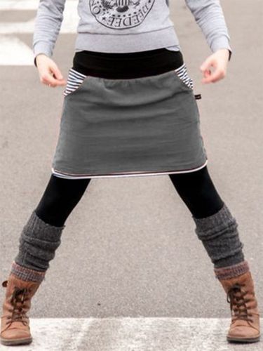 Casual Cotton-Blend Skirt - Modetalente - Modalova