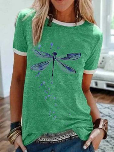 Cotton-Blend Casual Graphic T-shirt - Modetalente - Modalova