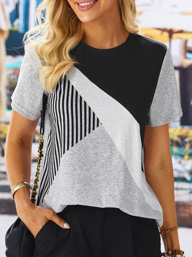 Jersey Casual Striped T-Shirt - Modetalente - Modalova