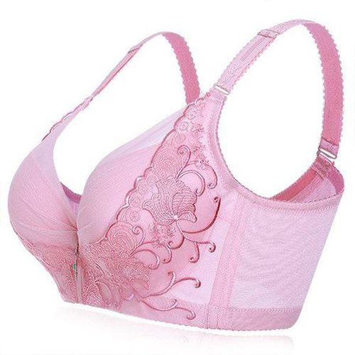 Nooncat Embroidery Adjustable Gather Push Up Soft Breathable Bras - Just Fashion Now - Modalova