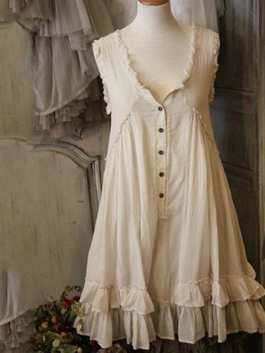 Women's Casual Vest solid color Sleeveless Weaving Dress - Modetalente - Modalova