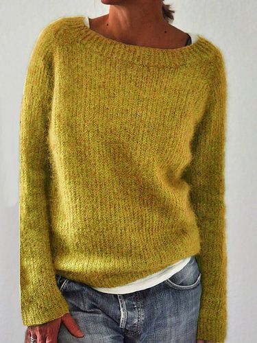 Solid Knitted Sweaters Pullovers Jumpers - Just Fashion Now - Modalova
