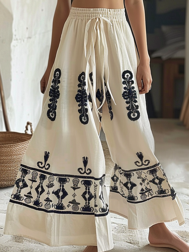Vintage Ethnic Loose Pants - Just Fashion Now - Modalova