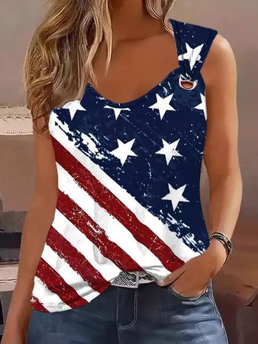 Independence Day Casual Tank Top - Just Fashion Now - Modalova