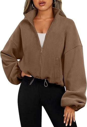 Loose Casual Teddy Jacket - Just Fashion Now - Modalova