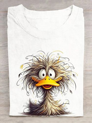 Cotton Duck Casual Crew Neck T-Shirt - Modetalente - Modalova