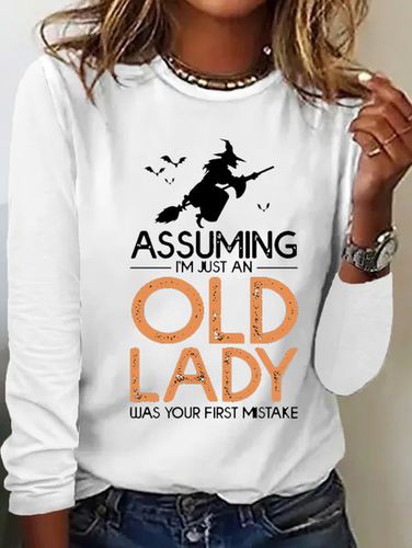 Assuming I'm Just An Old Lady Was Your First Mistake Halloween T-Shirt - Just Fashion Now - Modalova