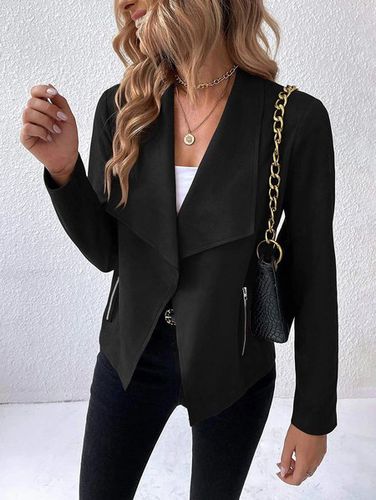 Plain Casual Jacket - Just Fashion Now - Modalova