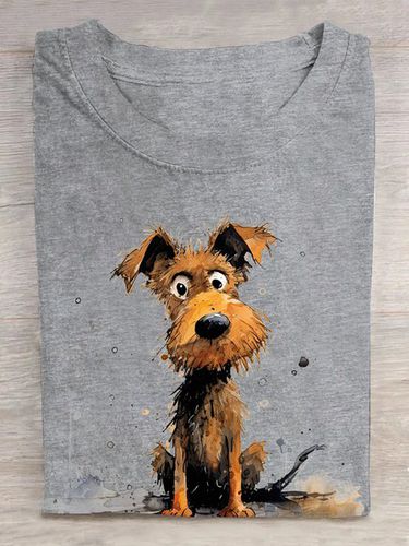 Dog Casual Cotton Loose T-Shirt - Modetalente - Modalova