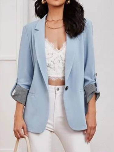 Casual Loose Blazer - Just Fashion Now - Modalova