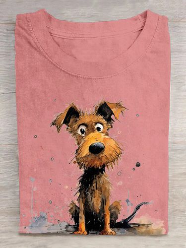 Dog Casual Cotton Loose T-Shirt - Modetalente - Modalova