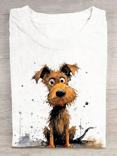 Dog Casual Cotton Loose T-Shirt - Modetalente - Modalova