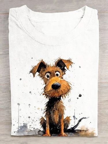 Dog Casual Cotton Loose T-Shirt - Modetalente - Modalova