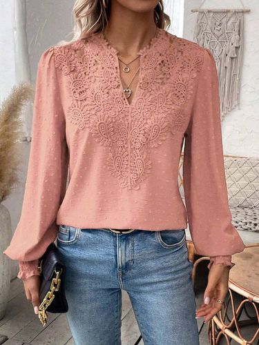 Regular Fit Lace Casual Blouse With No - Just Fashion Now - Modalova