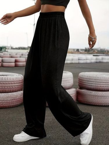 Casual Plain Pants - Just Fashion Now - Modalova