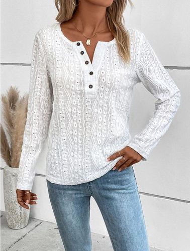 Plain Casual Blouse - Just Fashion Now - Modalova