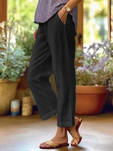 Plain Casual Pants - Modetalente - Modalova