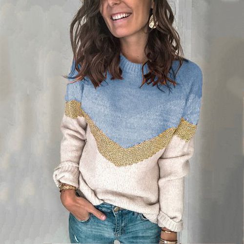 Casual Yarn/Wool Yarn Sweater - Just Fashion Now - Modalova