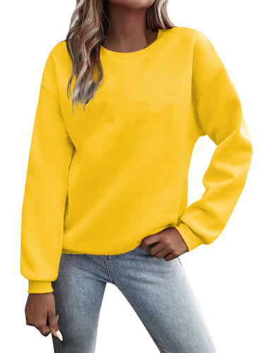 Casual Cat Jersey Crew Neck Sweatshirt - Just Fashion Now - Modalova