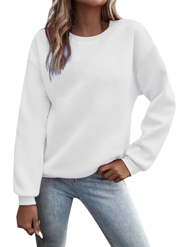 Casual Cat Jersey Crew Neck Sweatshirt - Just Fashion Now - Modalova