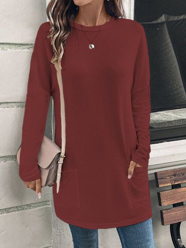 Loose Plain Casual Blouse - Just Fashion Now - Modalova