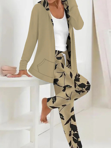 Jersey Casual Loose Jacket and pants Two-Piece Set - Just Fashion Now - Modalova