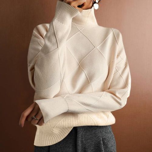 Turtleneck Casual Loose Sweater - Just Fashion Now - Modalova