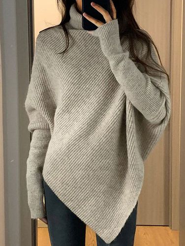 V Neck Casual Plain Sweater - Just Fashion Now - Modalova