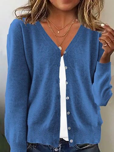 Yarn/Wool Yarn Casual Cardigan - Just Fashion Now - Modalova