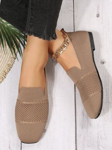 Women Hollow Out Comfy Square Toe Mesh Fabric Shoes - Just Fashion Now - Modalova