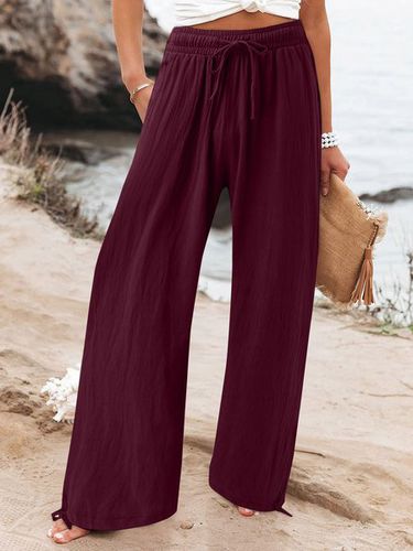 Plain Loose Casual Pants - Just Fashion Now - Modalova