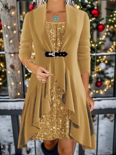 Casual Regular Fit Christmas Dress With No - Just Fashion Now - Modalova