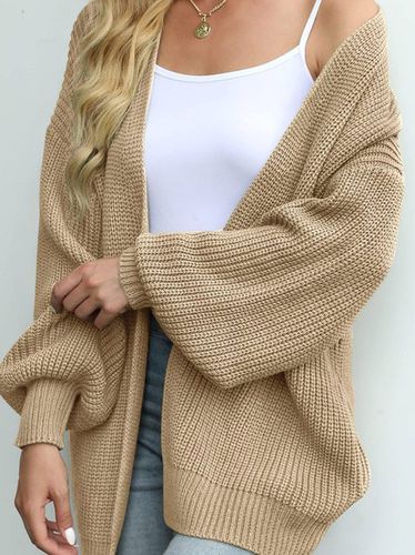 Others Casual Balloon Sleeve Wool/Knitting Cardigan - Just Fashion Now - Modalova