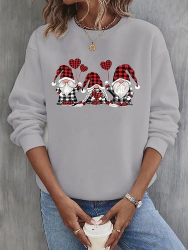 Christmas Loose Crew Neck Casual Sweatshirt - Just Fashion Now - Modalova