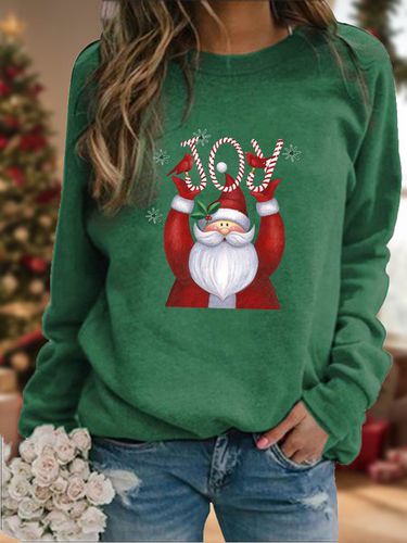 Casual Loose Christmas Sweatshirt - Just Fashion Now - Modalova