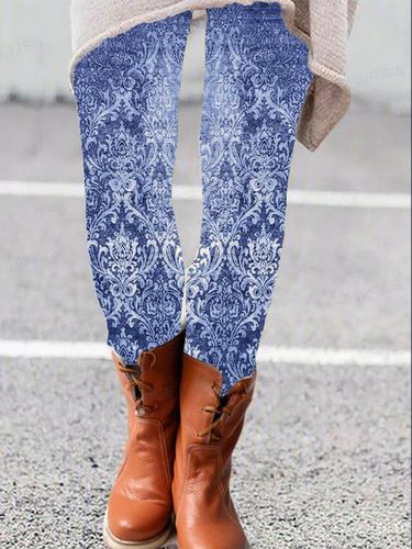 Ethnic Print Leggings - Just Fashion Now - Modalova