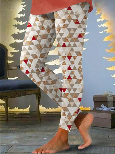 Geometric Print Leggings - Just Fashion Now - Modalova