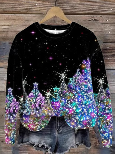 Casual Loose Christmas Sweatshirt - Just Fashion Now - Modalova