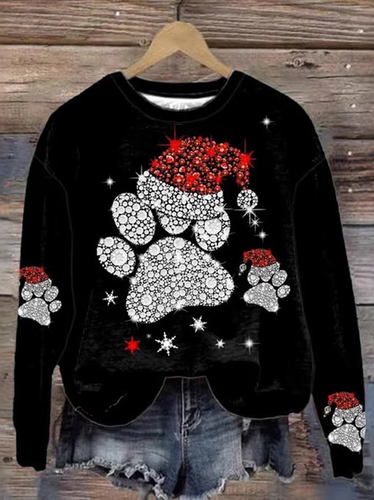 Casual Loose Christmas Sweatshirt - Just Fashion Now - Modalova