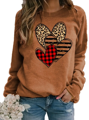 Casual Heart/Cordate Sweatshirt - Just Fashion Now - Modalova