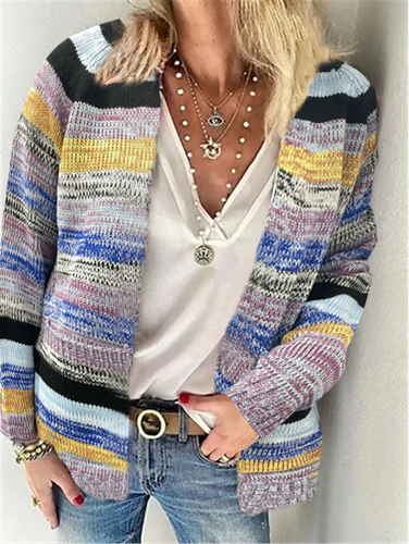 Casual Yarn/Wool Yarn Cardigan - Just Fashion Now - Modalova